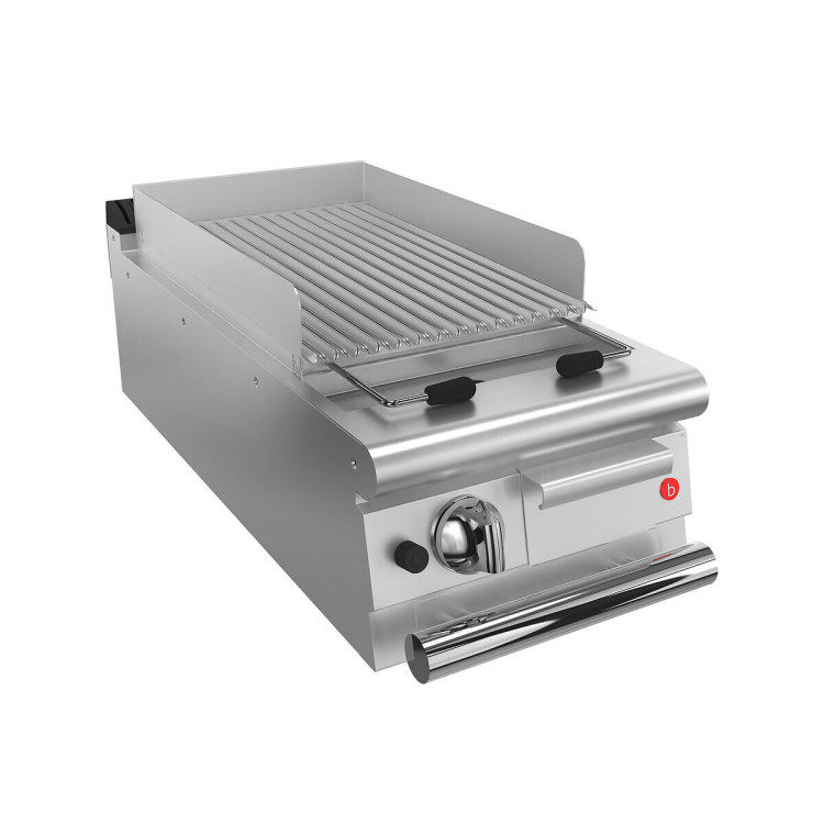 Grill aus Lavastein GAS  M40 - Gitter aus Edelstahl Stab  - M40 Top Version