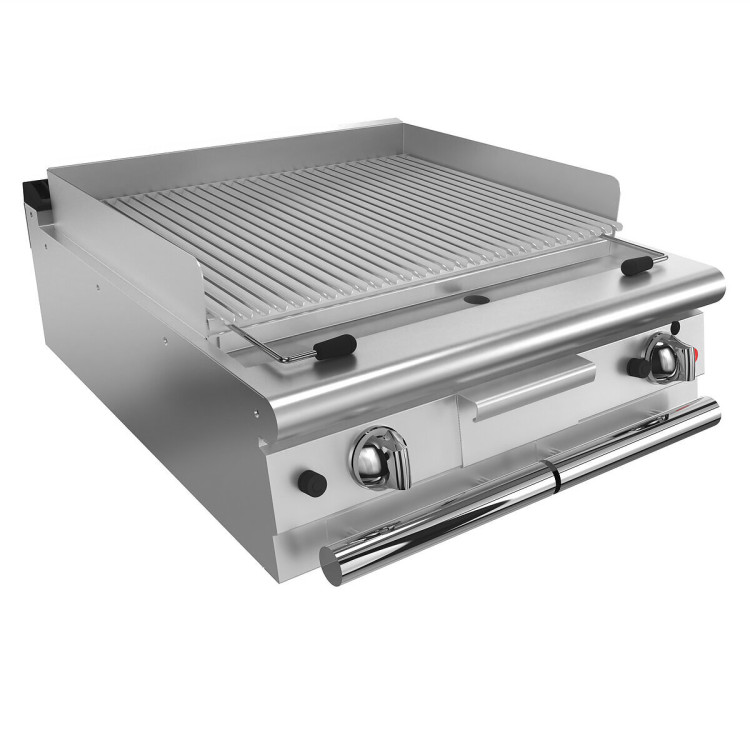 Grill de gas de piedra de lava M80 - Grill de varilla de acero inoxidable - Versión superior M80