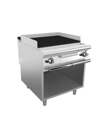 Gas Lava Stone Grill M80 - Cast Iron Grill - M80 on compartment