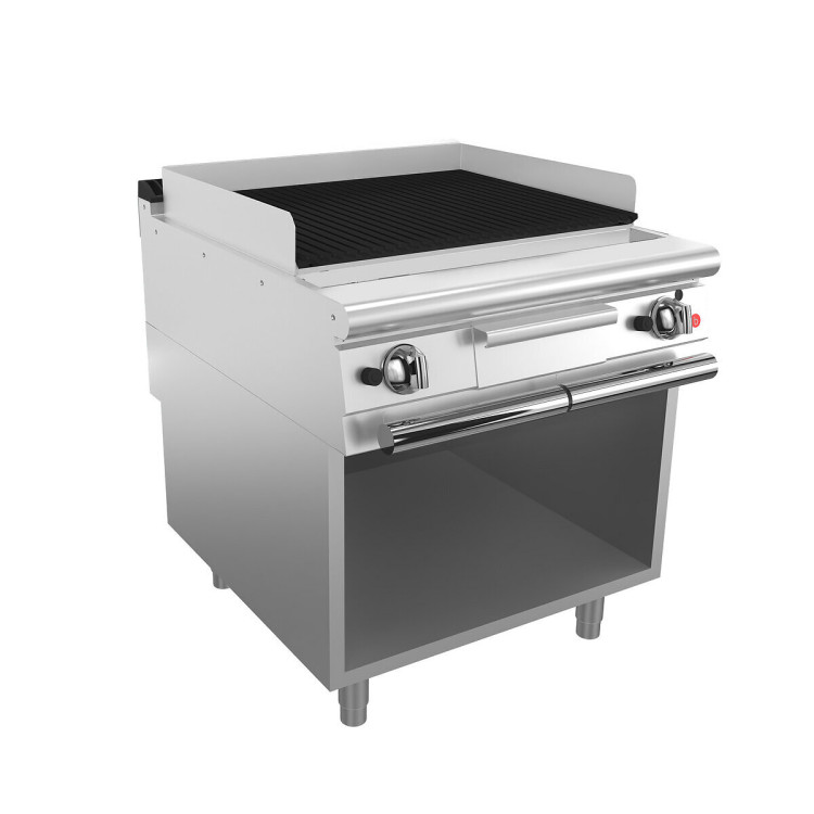 Gas Lava Stone Grill M80 - Cast Iron Grill - M80 on compartment