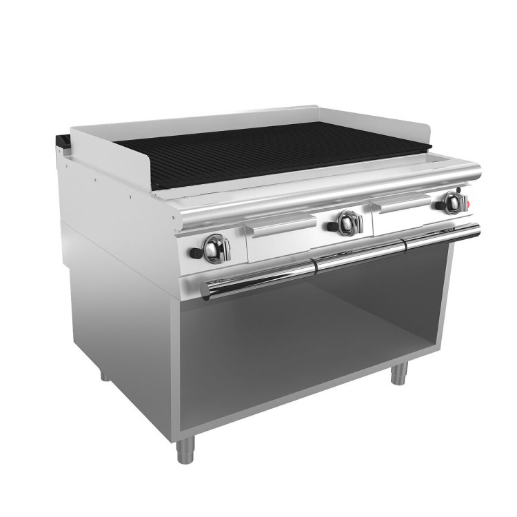 Gas Lava Stone Grill M120 - Cast Iron Grill - M120 on compartment