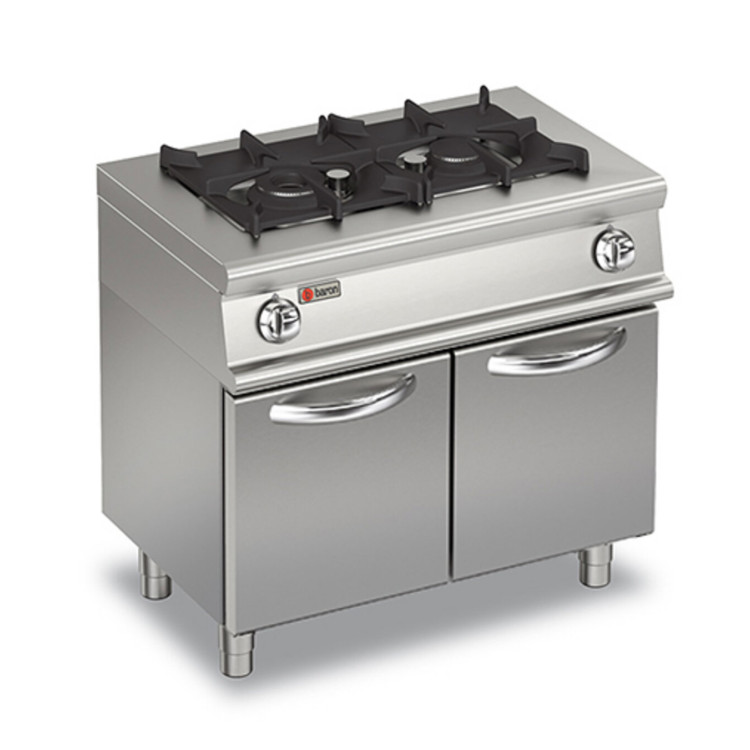 CUISINIÈRE À 2 FEUX - SUR COMPARTIMENT AVEC PORTES