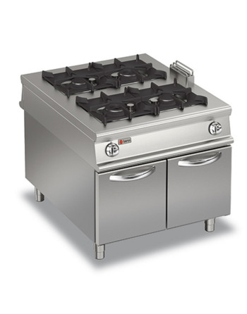 PLAQUE DE CUISSON À 4 FEUX - SUR COMPARTIMENT AVEC PORTES