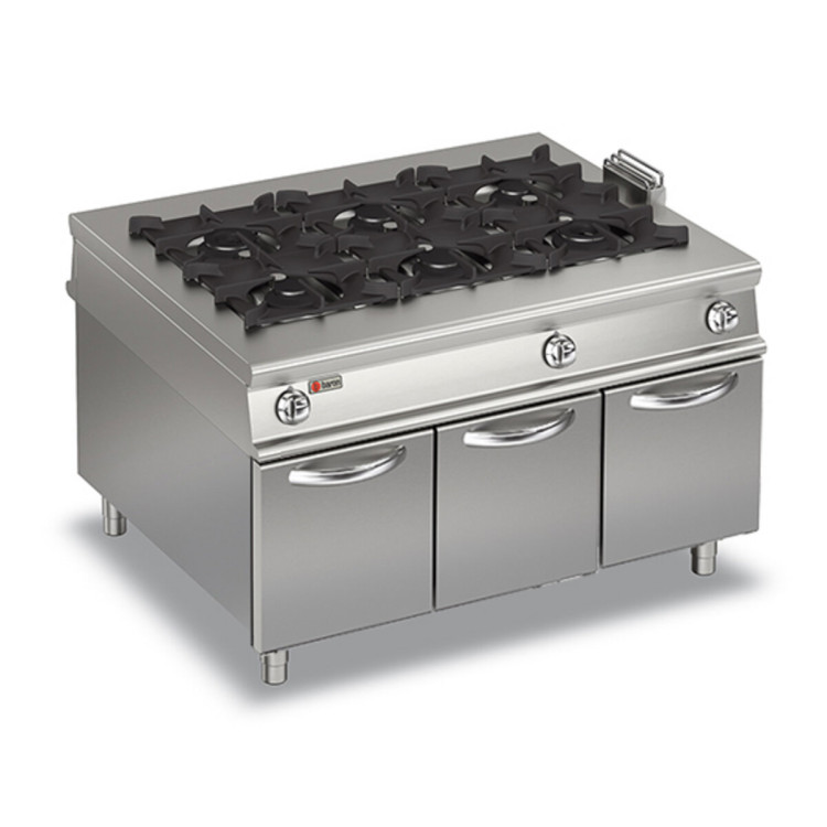 COCINA DE PASO DE 6 FUEGOS - EN COMPARTIMENTO CON PUERTAS