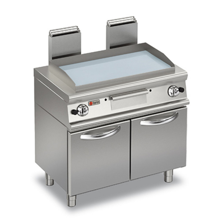 FRY-TOP A GAS PLACA CROMADA LISA - EN COMPARTIMENTO CON PUERTAS