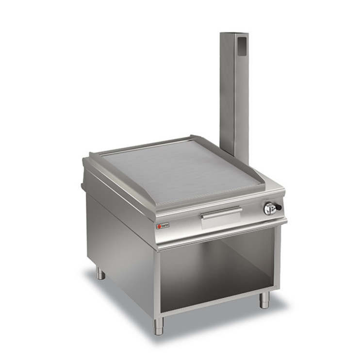 GAS-GRILLPLATTEN - GLATTE PLATTE MIT THERMOSTAT AUF UNTERBAU