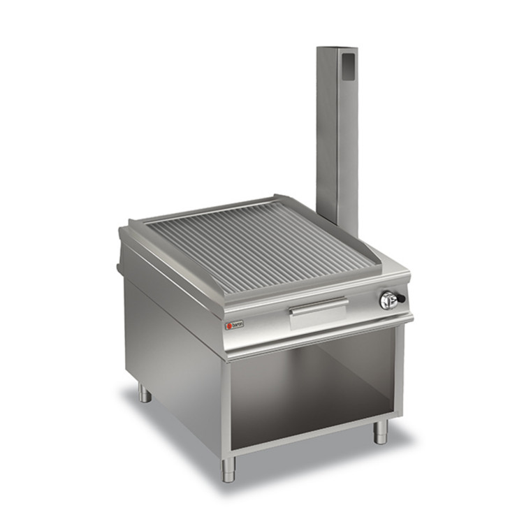 GAS-GRILLPLATTEN - GERILLTE PLATTE MIT THERMOSTAT AUF UNTERBAU