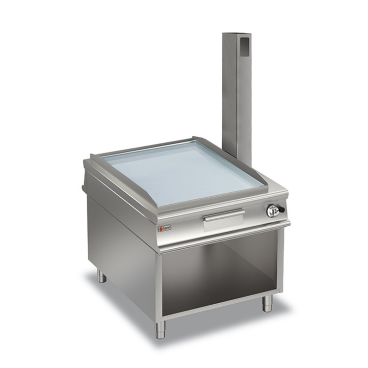 THROUGH-THE-GAS FRY-TOP SMOOTH CHROME-PLATED PLATE - ON CABINET