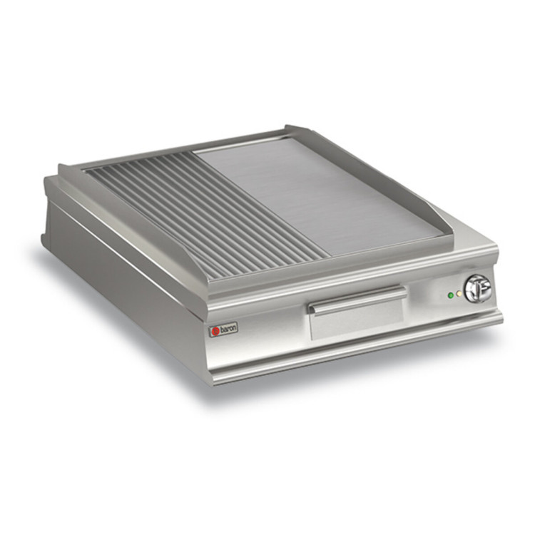 FRY-TOP PASSANTE ELETTRICO PIASTRA 1/2 LISCIA 1/2 RIGATA - VERSIONE TOP