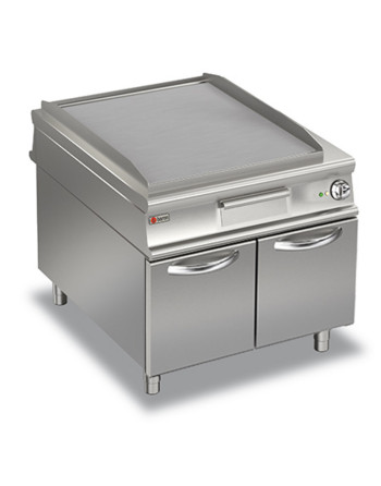 SMOOTH PLATE ELECTRIC THROUGH-TOP FRY-TOP - ON CABINET WITH DOORS