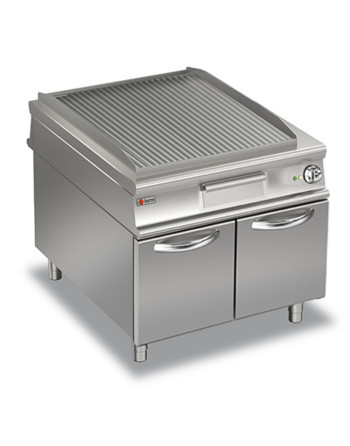 ELEKTROGRILLPLATTEN - GERILLTE PLATTE - AUF UNTERBAU MIT TÜREN