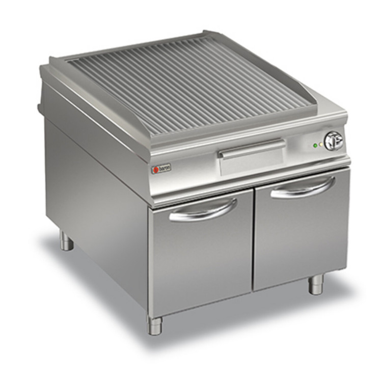 FRY-TOP PASSANTE ELETTRICO PIASTRA RIGATA - SU VANO CON PORTE