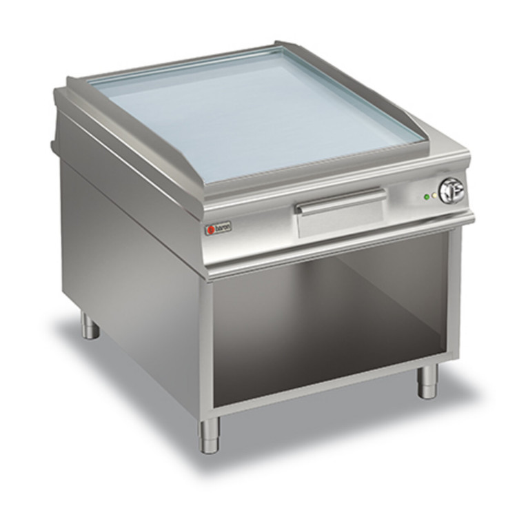 ELECTRIC THROUGH-TOP FRY-TOP SMOOTH CHROME PLATE - ON CABINET