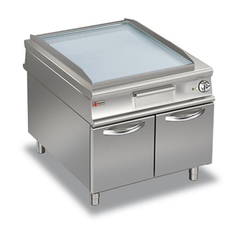 FRY-TOP PASSANTE ELETTRICO PIASTRA LISCIA CROMATA - SU VANO CON PORTE
