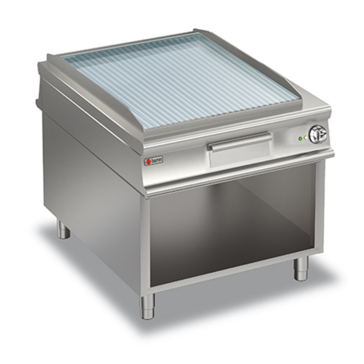 FRY-TOP PASSANTE ELETTRICO PIASTRA RIGATA CROMATA - SU VANO