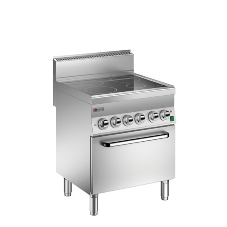 4-ZONE ELECTRIC GLASS-CERAMIC COOKER ON ELECTRIC OVEN