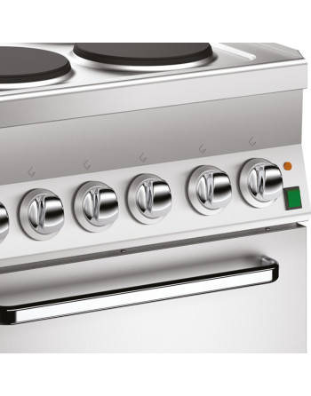 4-ZONE ELECTRIC GLASS-CERAMIC COOKER ON ELECTRIC OVEN