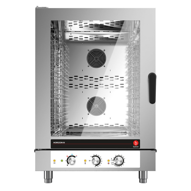 FOUR COMBINÉ ÉLECTRIQUE À VAPEUR DIRECTE - 10 X 1/1 GN - 10 X 600 X 400 COMMANDES ÉLECTROMÉCANIQUES