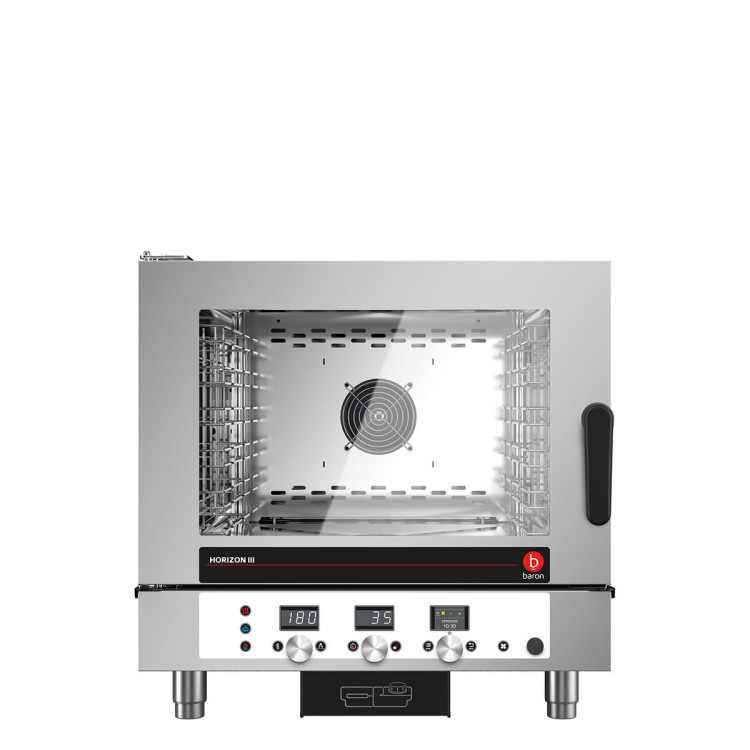 DIREKTDAMPF-GAS-KOMBI-BACKOFEN - 5 X 1/1 GN - 5 X 600 X 400 UNTERSTÜTZTES GAREN - ELEKTRONISCH GESTEUERTE HANDBEDIENUNG