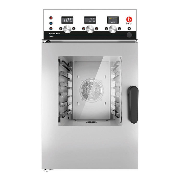 FORNO COMBINATO ELETTRICO A VAPORE DIRETTO - 6 X 1/1 GN COTTURE ASSISTITE - COMANDI MANUALI A CONTROLLO ELETTRONICO