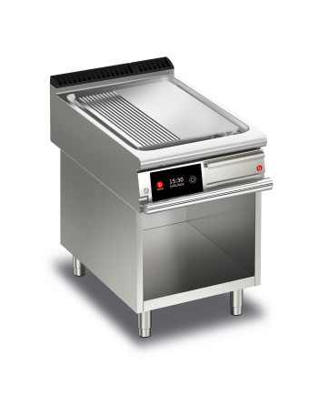 FRY TOP S Electric M60 Eisen platte - 1/3 GERILLT - Auf Thermostatfach
