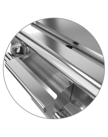 FREIDORA ELÉCTRICA 2/3 LISA 1/3 ACANALADA PLACA CROMADA EN COMPARTIMENTO ABIERTO