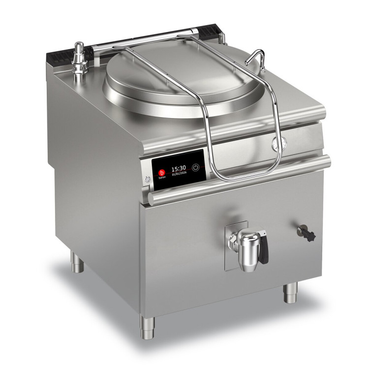 PENTOLA ELETTRICA RISCALDAMENTO INDIRETTO - 150 LT - CON VALVOLA DI SCARICO AUTOMATICO CONDENSA INTERCAPEDINE