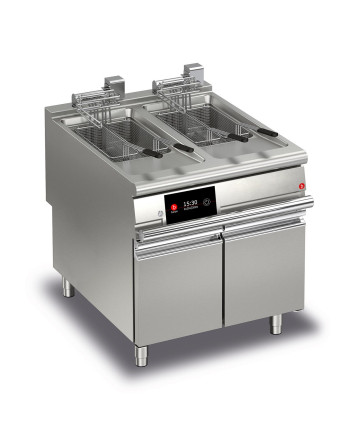 FRITEUSE ÉLECTRIQUE 2 BACS 15+15 L - AVEC KIT 2 PANIERS