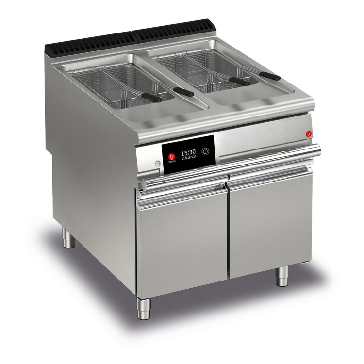 ELECTRIC FRYER 2 BASINS 22+22 L - WITH 4 BASKET KIT