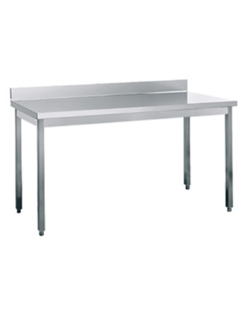 WORK TABLES ON FLAT LEGS WITH SPLASHBACK