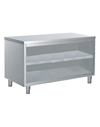 OPEN CUPBOARD TABLES AND AN INTERMEDIATE SHELF