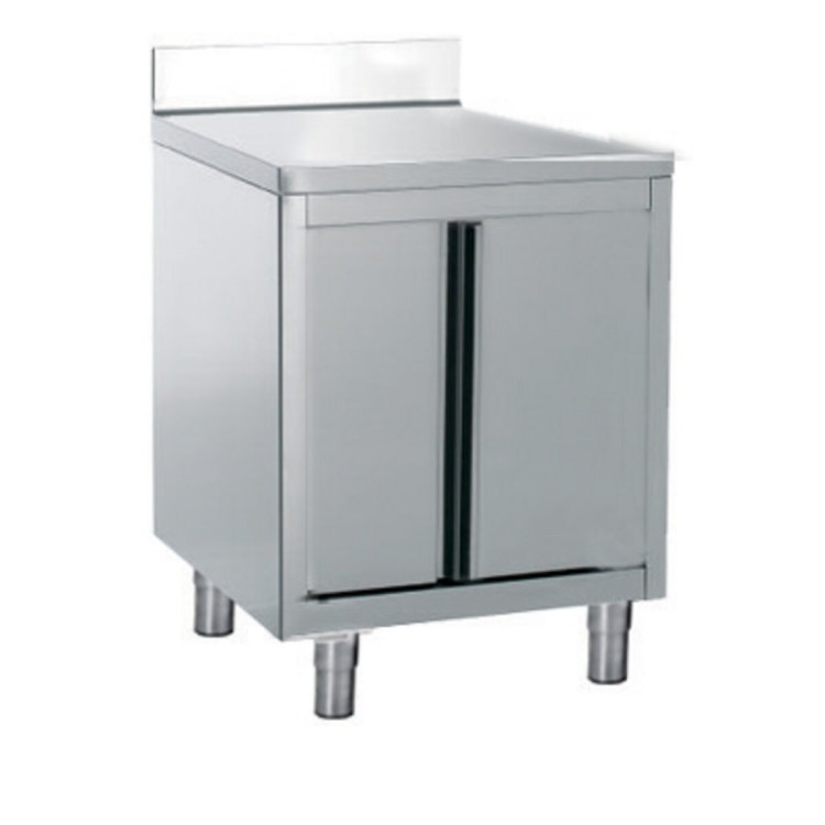 CUPBOARD TABLES-2 DOORS AND 1 LOWER SHELF-TOP WITH SPLASHBACK