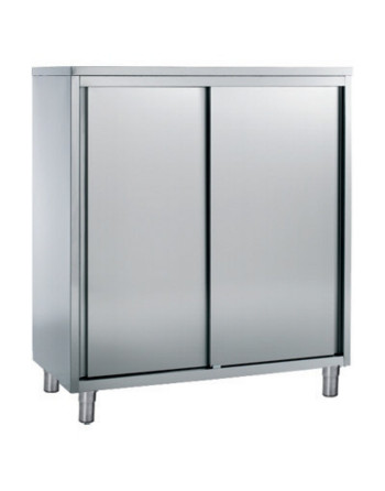 TALL CABINET - 2 SLIDING DOORS WITH 3 SHELVES AND ADJUSTABLE FEET