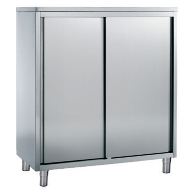 TALL CABINET - 2 SLIDING DOORS WITH 3 SHELVES AND ADJUSTABLE FEET