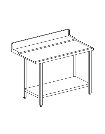 BASKET OUTLET TABLE WITH SPLASHBACK - RIGHT