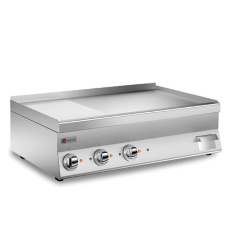ELEKTRO-GRILLPLATTEN - AISI430 PLATTE 1/3 GLATT 2/3 GERILLTE