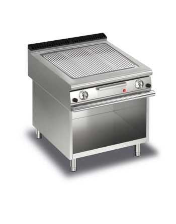 FRY TOP S GAS M80 Placa de cromo cepillado - Rigato - En el compartimento del termostato