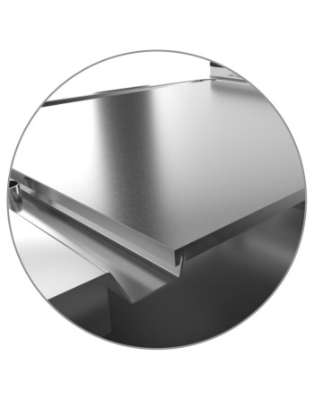 FRY TOP S GAS M80 – chromowana płyta z szczotkowanym wykończeniem – z rowkami – z termostatowaną komorą