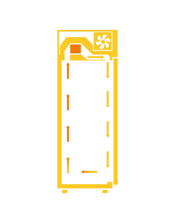 SZAFA CHŁODNICZA RIME BASIC  TEMP. -2/+8°C – 24 x GN 2/1 – 1 DRZWI SZKLANE – PRZYGOTOWANA DO INSTALACJI