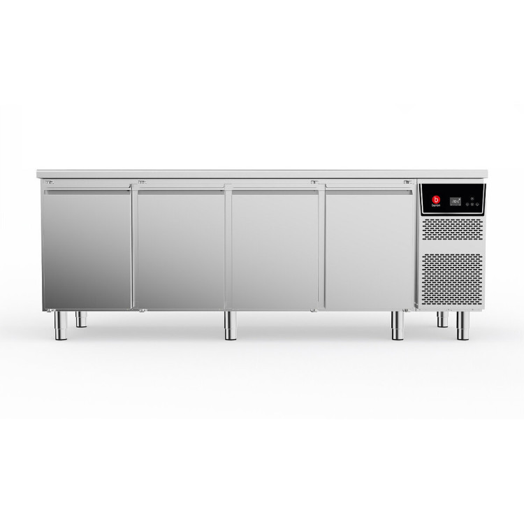 REFRIGERATED COUNTER TNN 4 COMPARTEMENTS - 4 DOORS - WITH WORKING TOP - COOLING UNIT ON BOARD