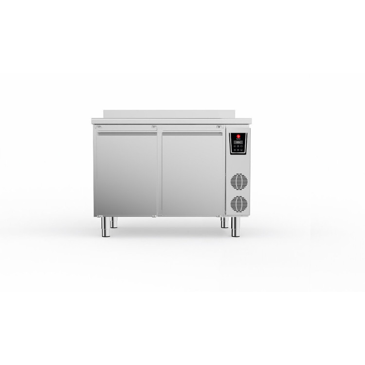 MESA REFRIGERADA BT 2 MÓDULOS - 2 PUERTAS - CON ENCIMERA CON SALPICADERO - UNIDAD MOTOCONDENSANTE REMOTA