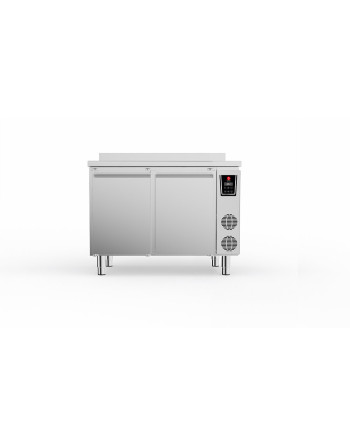 KÜHLTISCHE TNN 2 MODULE - 2 TÜREN - MIT ARBEITSPLATTE - HINTEN AUFGEKANTET - SEPARATE KONDENSATOREINHEIT