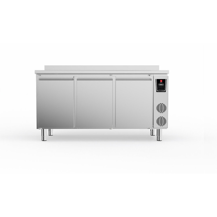 TAVOLO REFRIGERATO TNN 3 VANI - 3 porte - Piano con alzatina - Predisposto