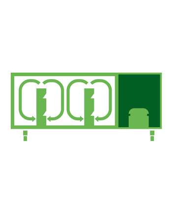 KÜHLTISCHE BT 3 MODULE - 3 TÜREN - MIT ARBEITSPLATTE - HINTEN AUFGEKANTET - SEPARATE KONDENSATOREINHEIT