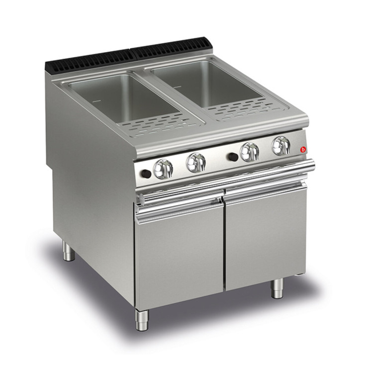 COCEDOR DE PASTA A GAS 2 CUBAS 40 + 40 LITROS
