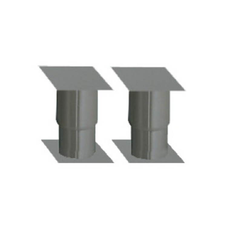 2 sztuki nóżek ze stali nierdzewnej z kołnierzem
