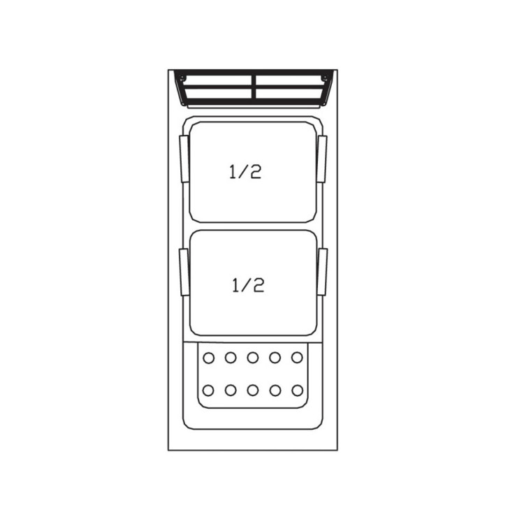 KIT 2 GN1/2 PANIERS EN ACIER INOXYDABLE AVEC POIGNÉES LATÉRALES