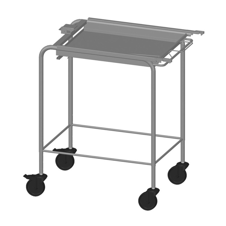 CARRO DE ALTURA REGULABLE, PARA LA EXTRACCIÓN DE ESTRUCTURAS CON BANDEJA DE RECOGIDA Y CON SISTEMA DE ENGANCHE Y DESENGANCHE DE