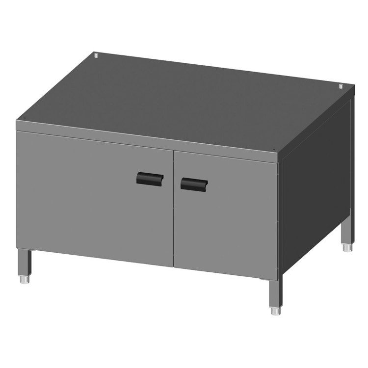 ARMOIRE EN ACIER INOX. AVEC PORTES ET PORTE-PLAQUES - 1/1 GN - 2/1 GN