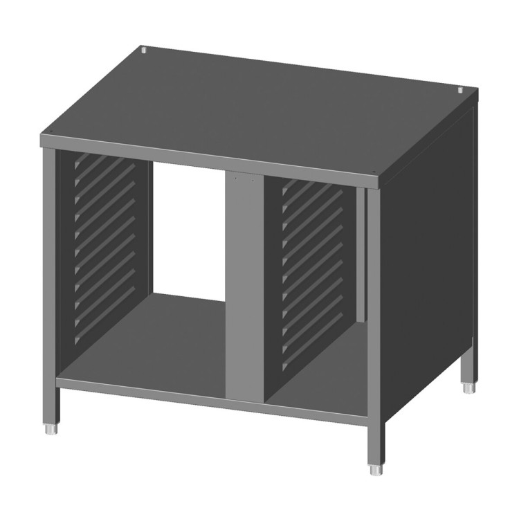 STAINLESS STEEL BASE STAND. WITH RACK BULKHEADS - FOR OVEN WITH HOOD - 1/1 GN - 2/1 GN
